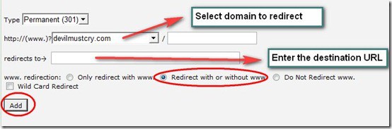 cpanelredirect thumb How to Use 301 Domain Redirection using HostGator cPanel