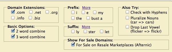 domain prefix and suffix