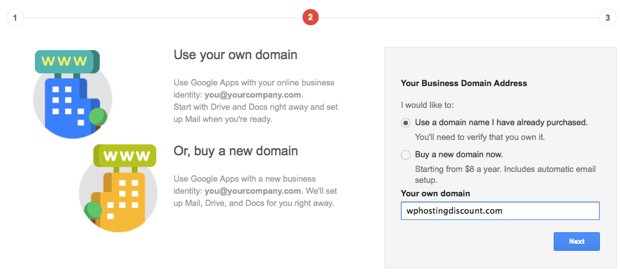 Google domain for business