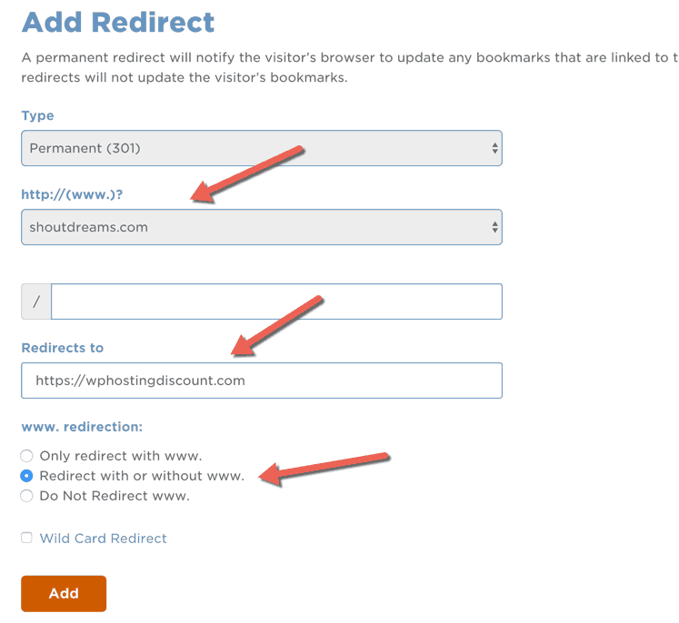 Add Redirect