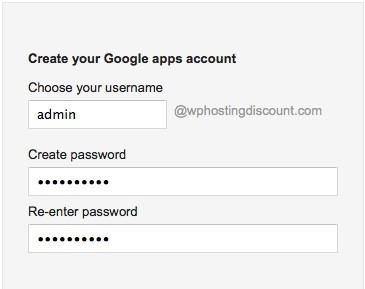 create Google apps account