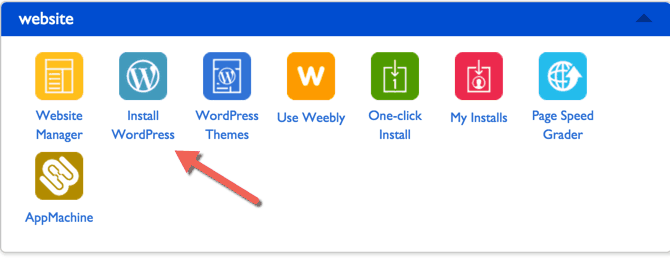 Bluehost WordPress installer