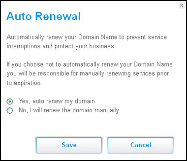 Domain Auto Renewal