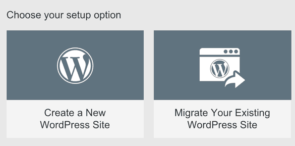 Create new WordPress site