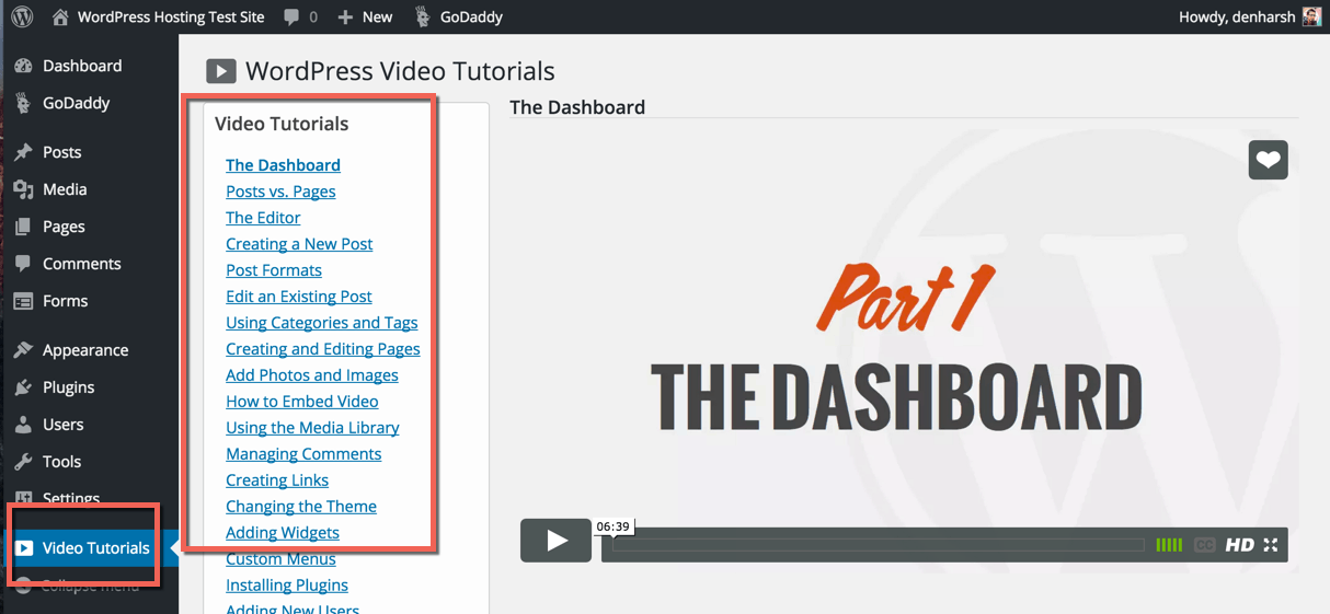 WordPress Video Training free