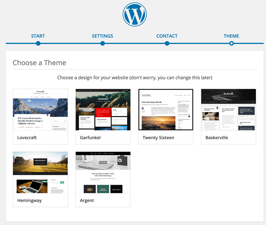 select WordPress theme